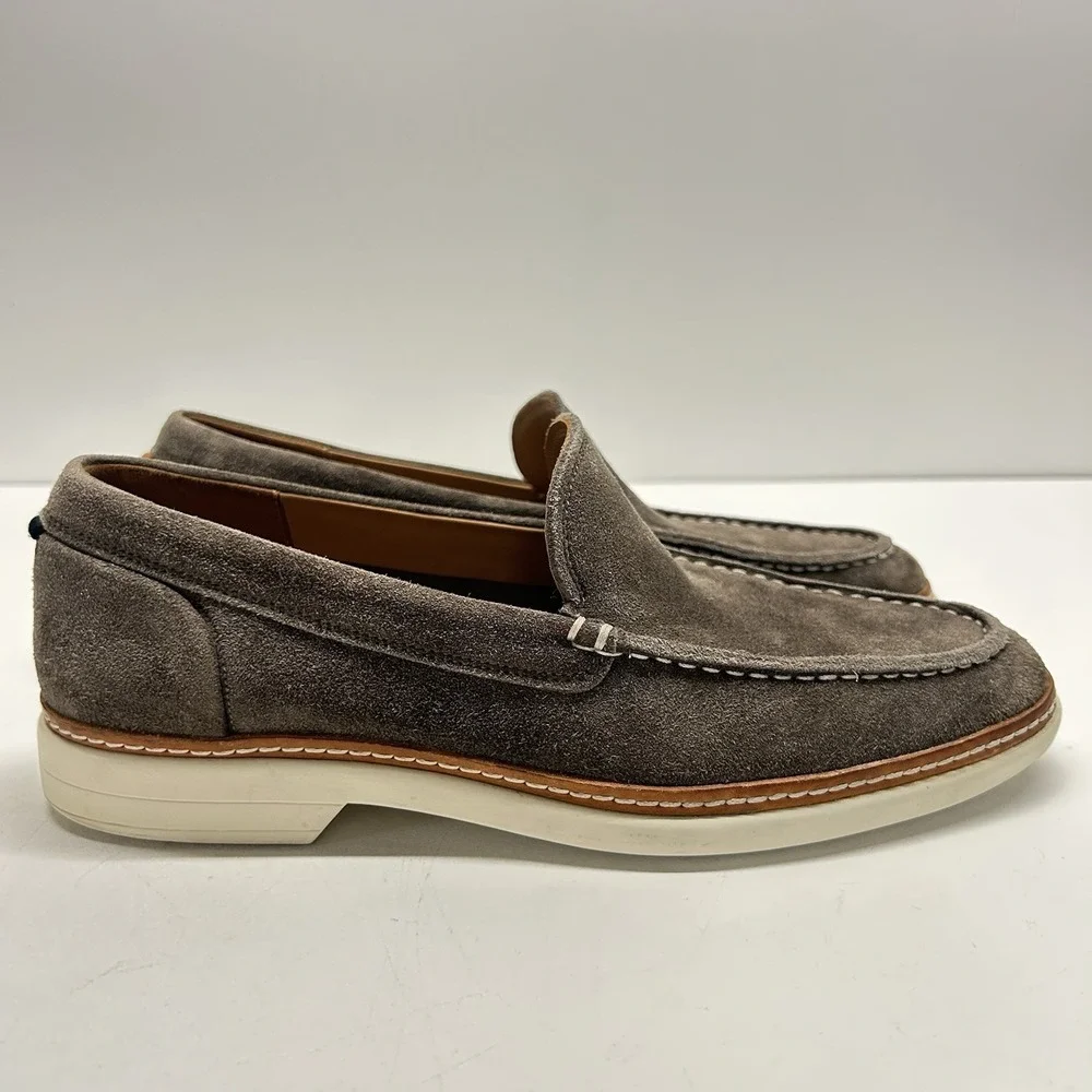 Allen Edmonds WILDER Suede Venetian Slip On Loafers 9.5 D Brown Dress Shoes‎